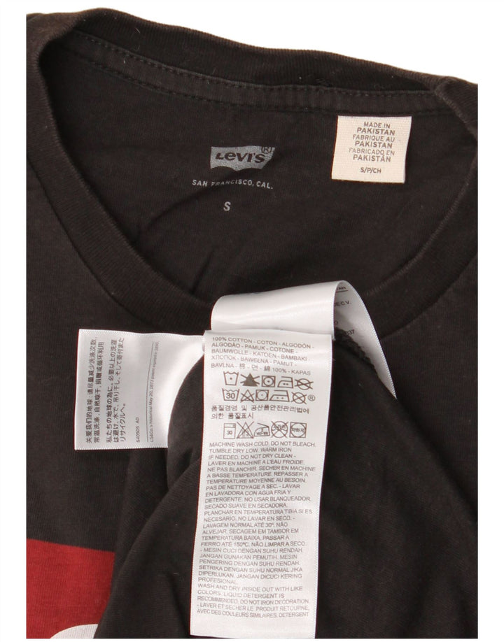 LEVI'S Mens Graphic T-Shirt Top Small Black Cotton