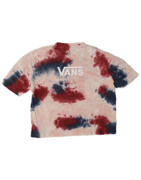 Vans Womens Oversized Graphic T-Shirt Top UK 6 XS Multicoloured Tie Dye
