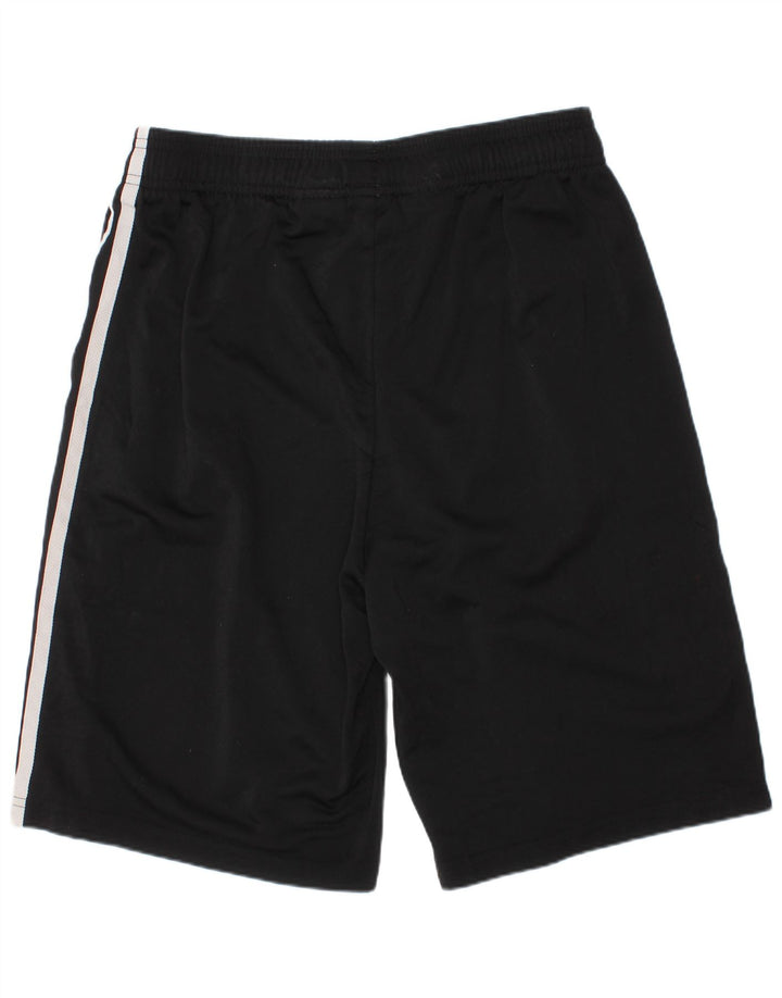 ADIDAS Boys Sport Shorts 13-14 Years Black Polyester