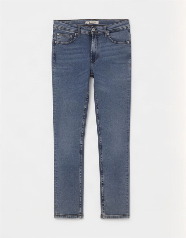 Zara Mens Slim Jeans EU 42 Large W32 L28 Blue Cotton