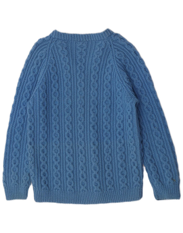 Vintage Womens Regular Fit V-Neck Jumper Sweater UK 18 XL Blue