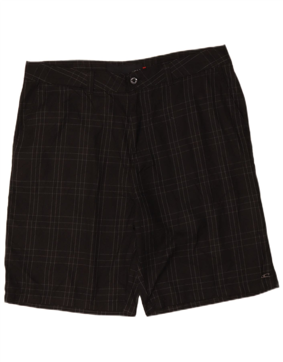 O'Neill Mens Chino Shorts W38 XL Black Check Polyester