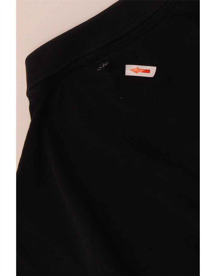 Armani Jeans Mens Custom Fit Polo Shirt Medium Black Cotton