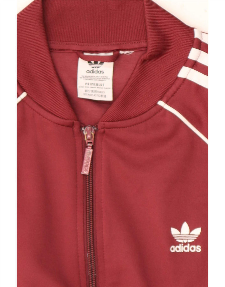 Adidas Mens Tracksuit Top Jacket Small Burgundy