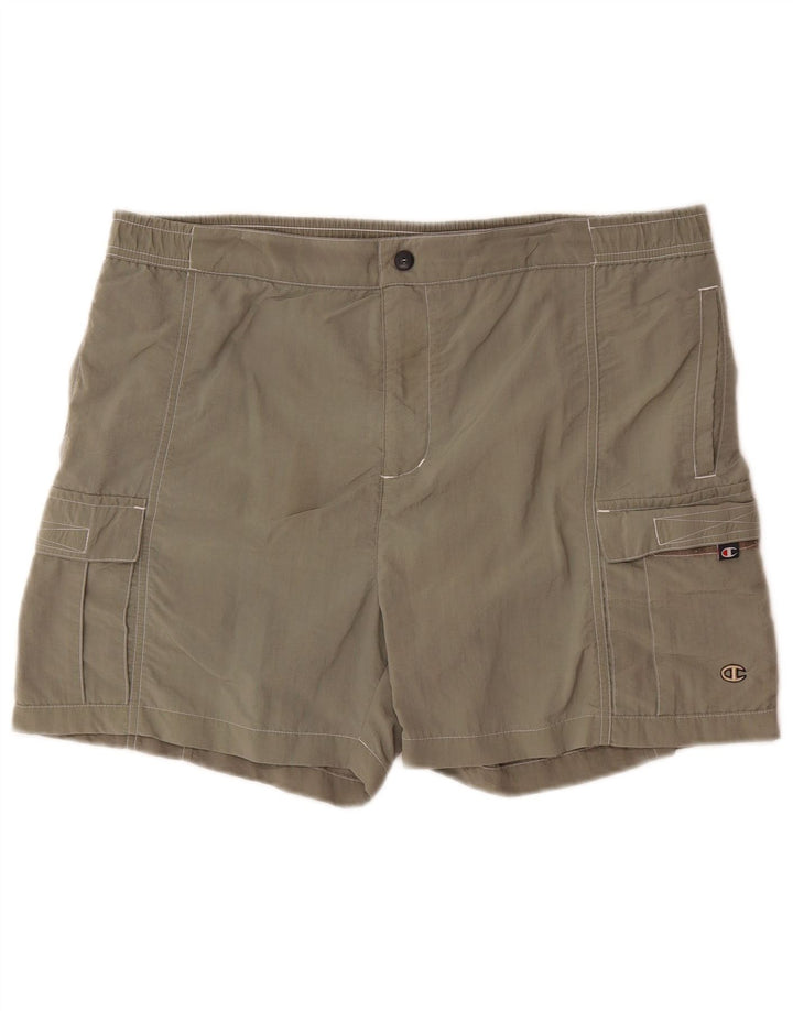 Champion Mens Cargo Shorts Medium W38 Khaki