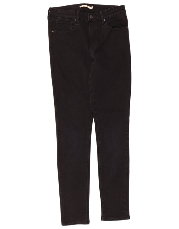 Levi's Womens 721 High Rise Skinny Jeans W29 L30 Black Cotton