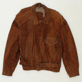 VINTAGE Mens Suede Jacket IT 56 3XL Brown Leather