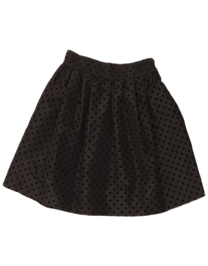 BASILE Womens High Waist A-Line Skirt IT 42 Medium W24 Black Polka Dot