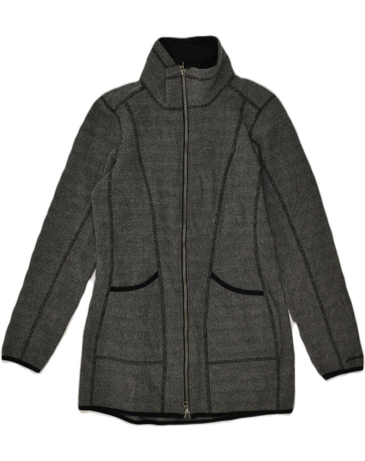 EDDIE BAUER Womens Tracksuit Top Jacket UK 6 XS Grey Polyester | Vintage Eddie Bauer | Thrift | Second-Hand Eddie Bauer | Used Clothing | Messina Hembry 