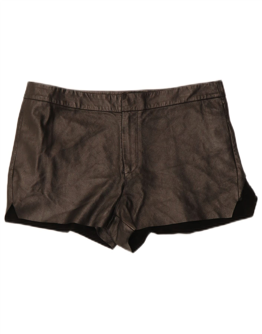 All Saints Womens Leather Hot Pants W29 Medium Black