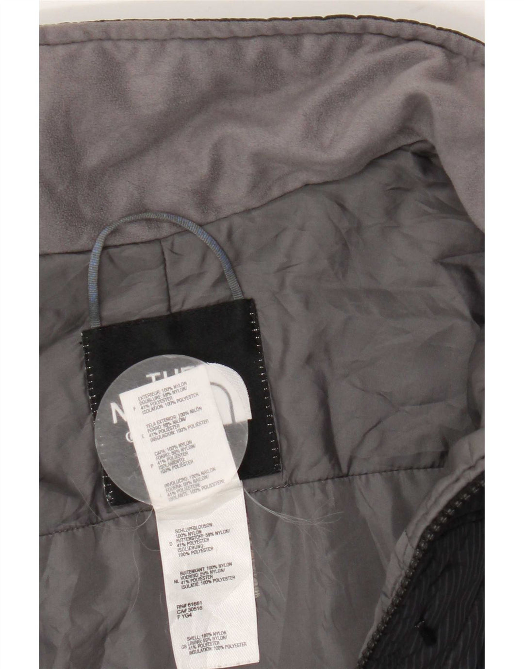 The North Face Womens Padded Jacket UK 16 Large Black Check Nylon