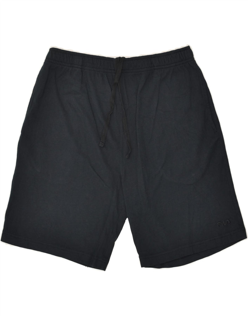 FILA Mens Sport Shorts Medium Black Cotton | Vintage Fila | Thrift | Second-Hand Fila | Used Clothing | Messina Hembry 