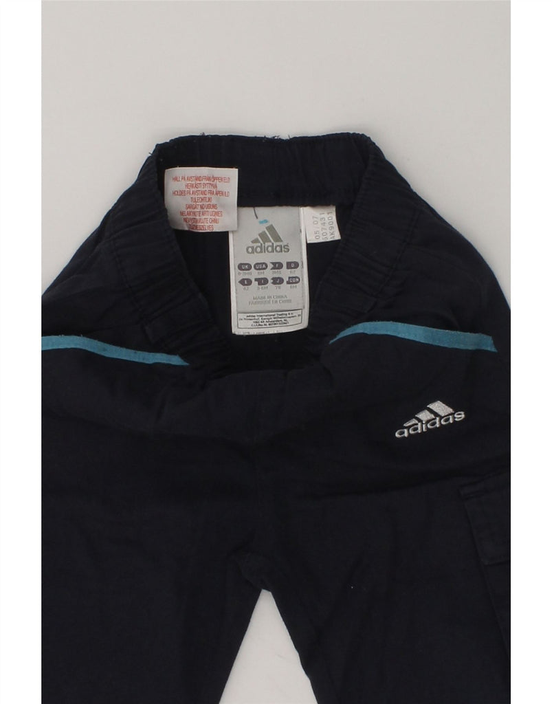 ADIDAS Baby Boys Tracksuit Trousers 0-3 Months Navy Blue Cotton | Vintage Adidas | Thrift | Second-Hand Adidas | Used Clothing | Messina Hembry 