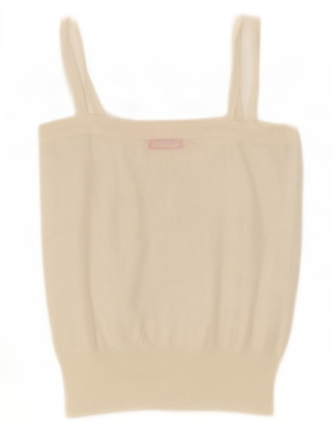 Vintage Womens Knit Cami Top UK 14 Large White