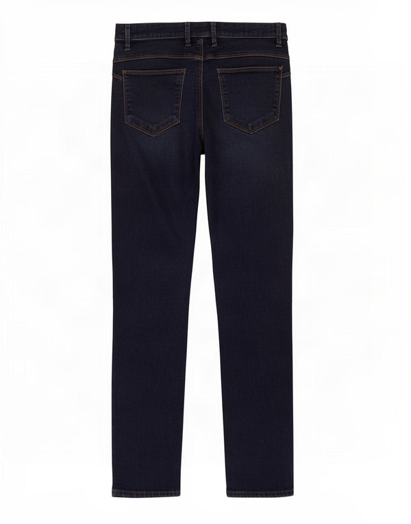 Marks & Spencer Womens Straight Jeans UK 14 Large W30 L28 Navy Blue Cotton