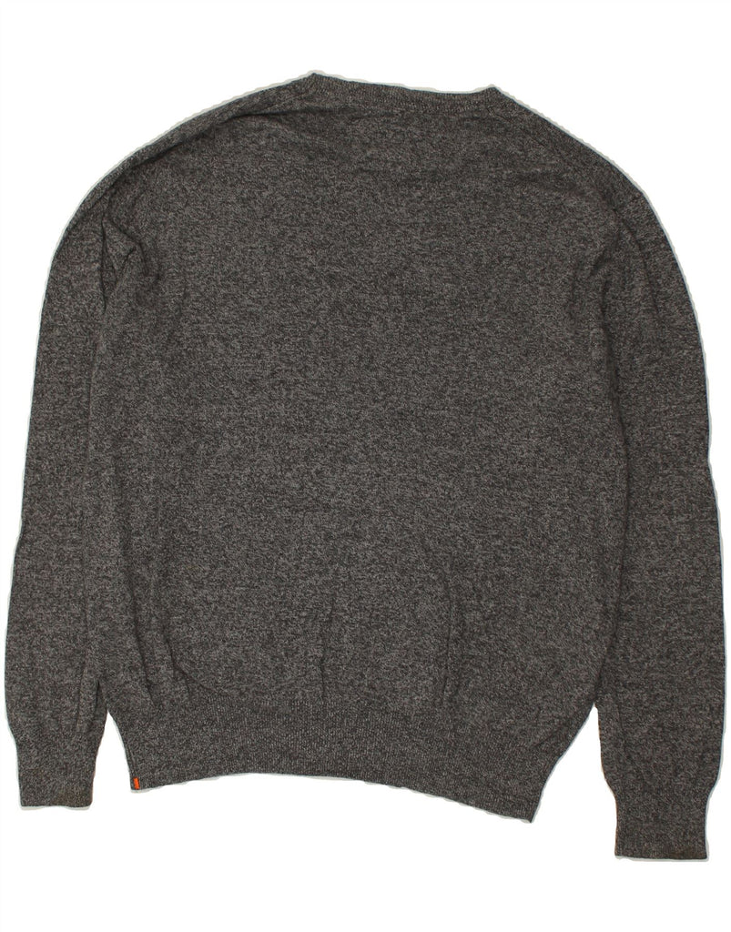 SUPERDRY Mens Crew Neck Jumper Sweater XL Grey Flecked Cotton | Vintage Superdry | Thrift | Second-Hand Superdry | Used Clothing | Messina Hembry 