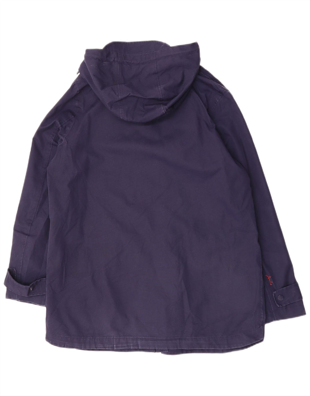 JOULES Womens Hooded Raincoat UK 14 Large Navy Blue Polyester