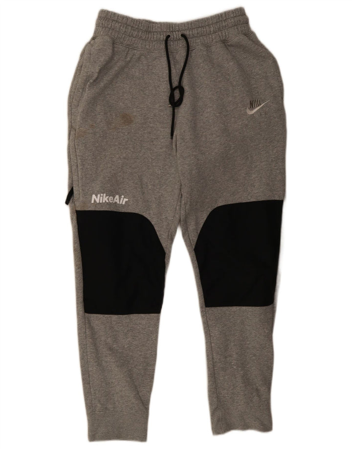Nike Mens Tracksuit Trousers Joggers Medium Grey Colourblock Cotton