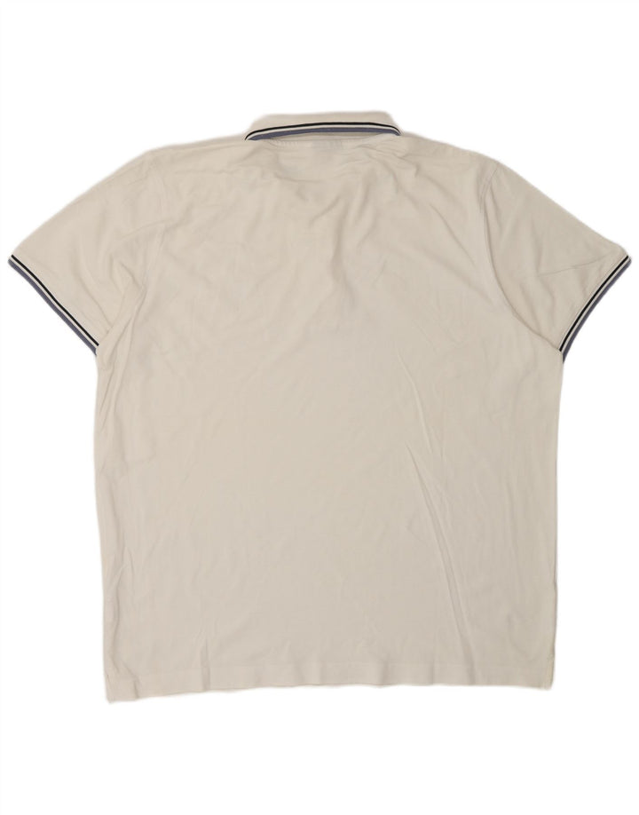 LOTTO Mens Polo Shirt 3XL White Cotton