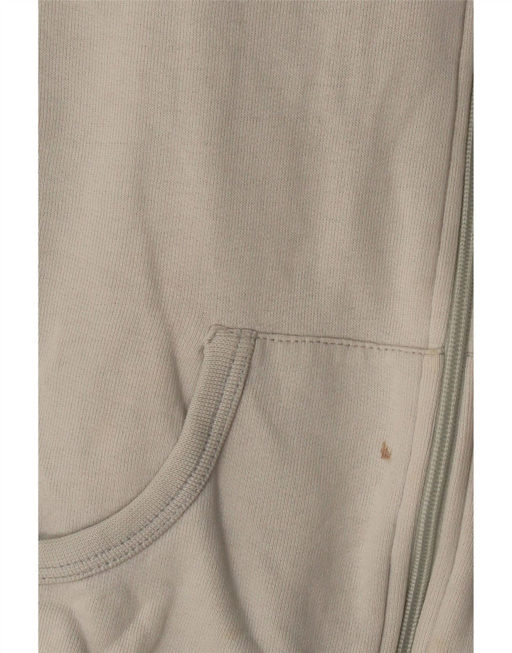 ADIDAS Womens Crop Tracksuit Top Jacket UK 14 Large Off White