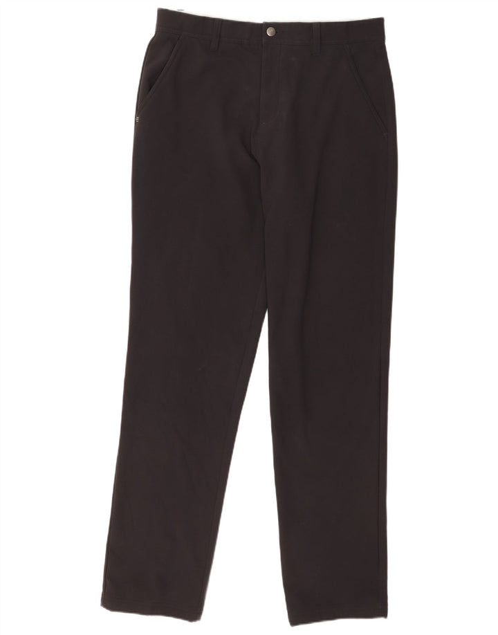 Adidas Mens Slim Chino Trousers W32 L32 Black Polyester