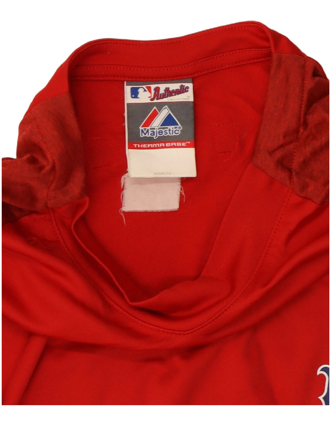 Majestic Mens T-Shirt Top Large Red Polyester Sports