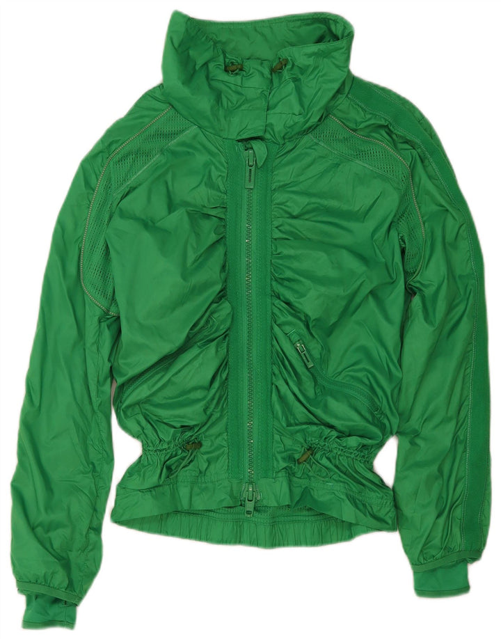 Adidas Womens Stella McCartney Rain Jacket EU 34 XS Green Polyester