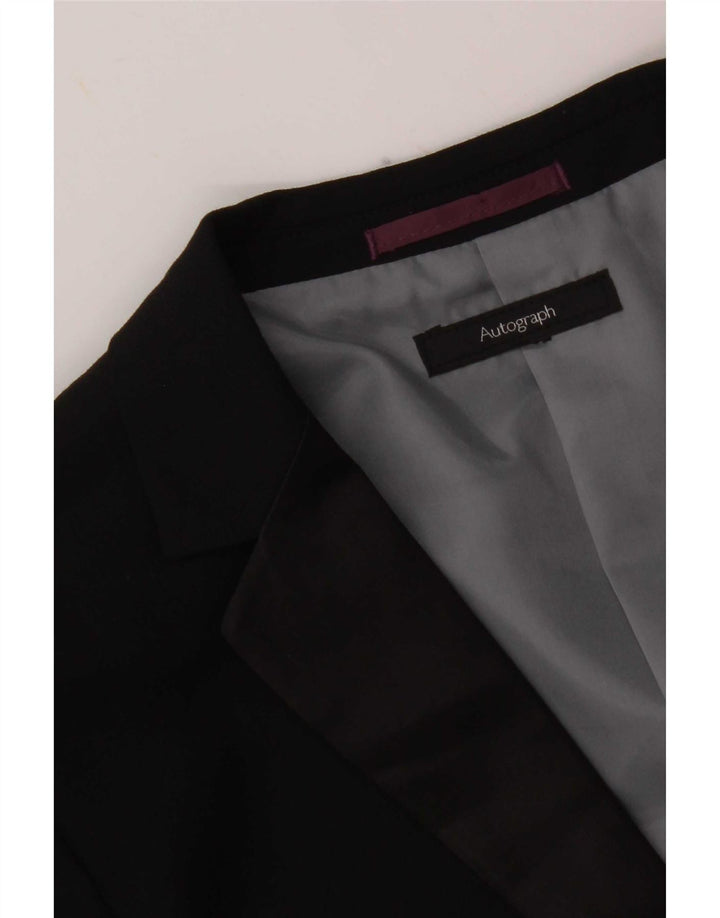 Marks & Spencer Womens Autograph 2 Button Blazer Jacket UK 10 Small Black