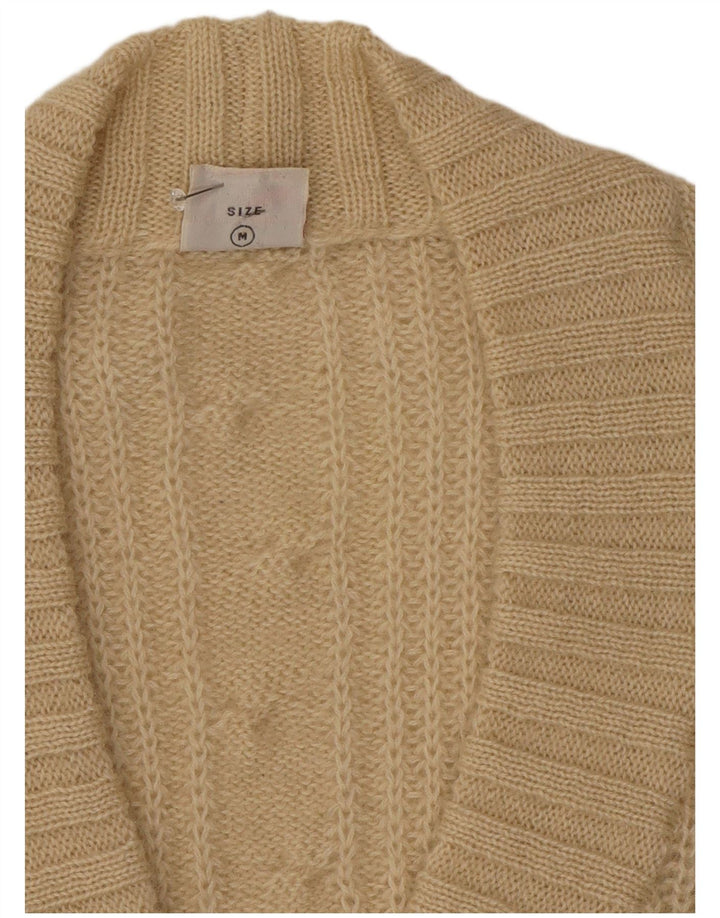 Belfe Mens Cardigan Sweater Medium Off White