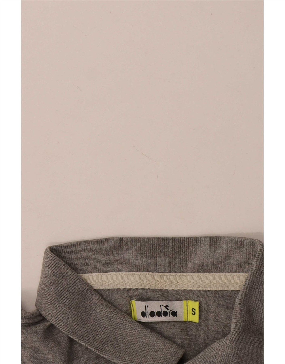 Diadora Mens Polo Shirt Small Grey Flecked