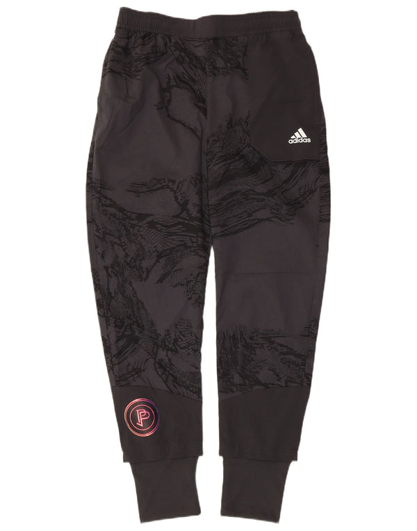Adidas Boys Aeroready Tracksuit Trousers 13-14 Years Grey Animal Print