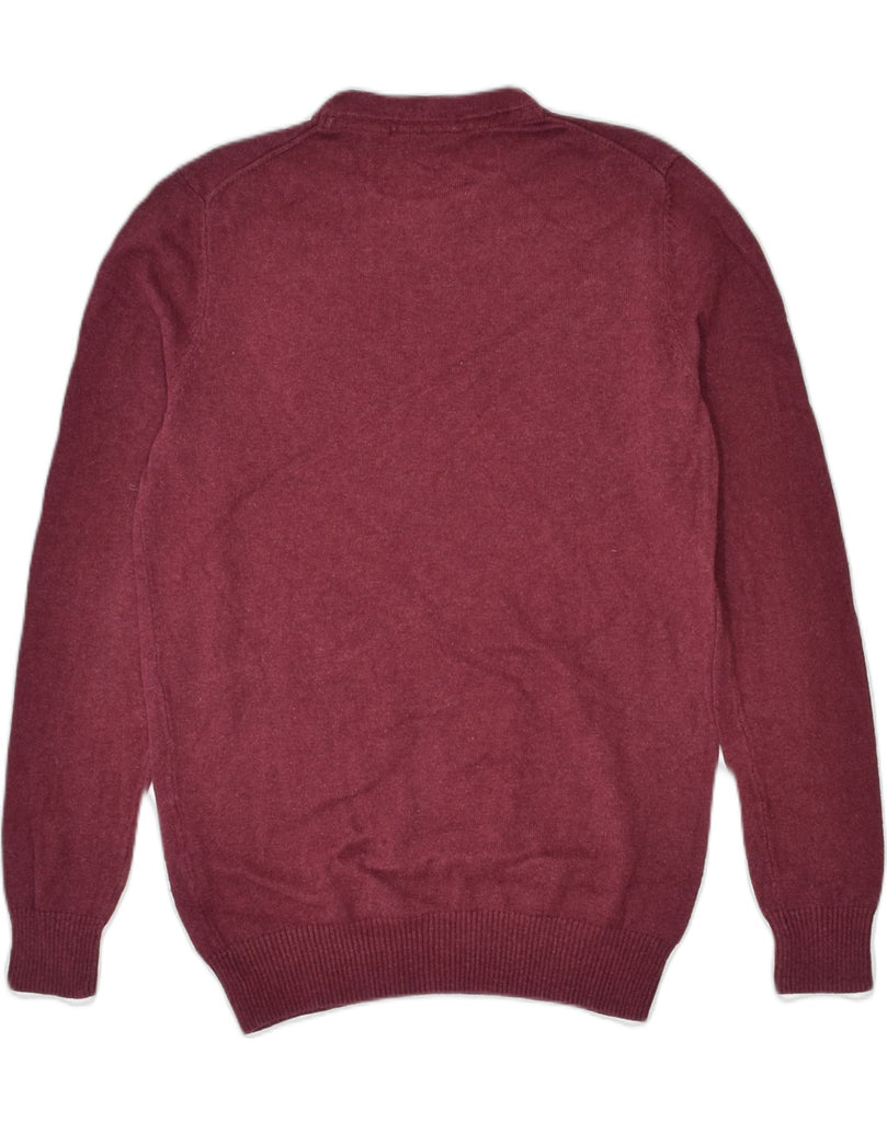 LYLE & SCOTT Mens Crew Neck Jumper Sweater XS Maroon Cotton | Vintage Lyle & Scott | Thrift | Second-Hand Lyle & Scott | Used Clothing | Messina Hembry 