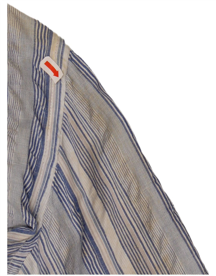 KAPPA Mens Shirt Medium Blue Striped Cotton