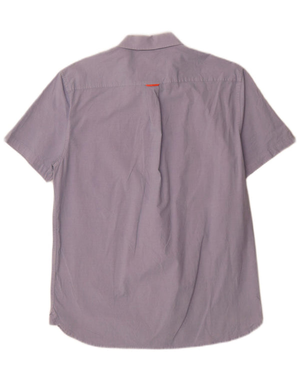 Superdry Mens Short Sleeve Regular Fit Shirt Large Blue