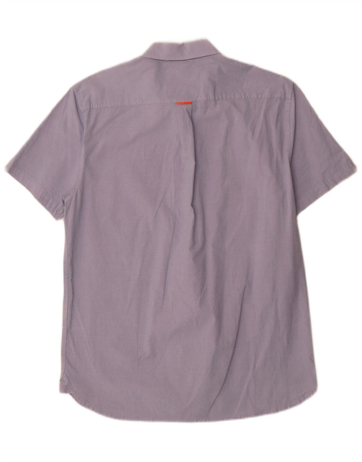Superdry Mens Short Sleeve Regular Fit Shirt Large Blue