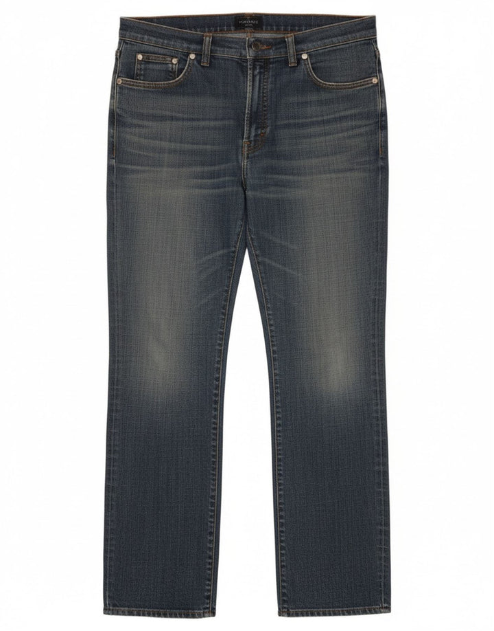 Trussardi Womens Straight Jeans W30 L32 Blue Cotton
