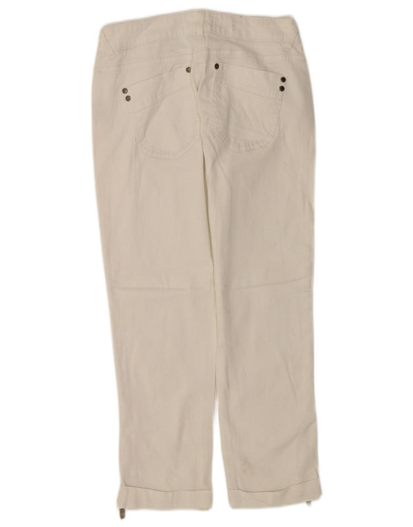 MINT VELVET Womens Cropped Jeans UK 10 Small W28 L25 White Cotton
