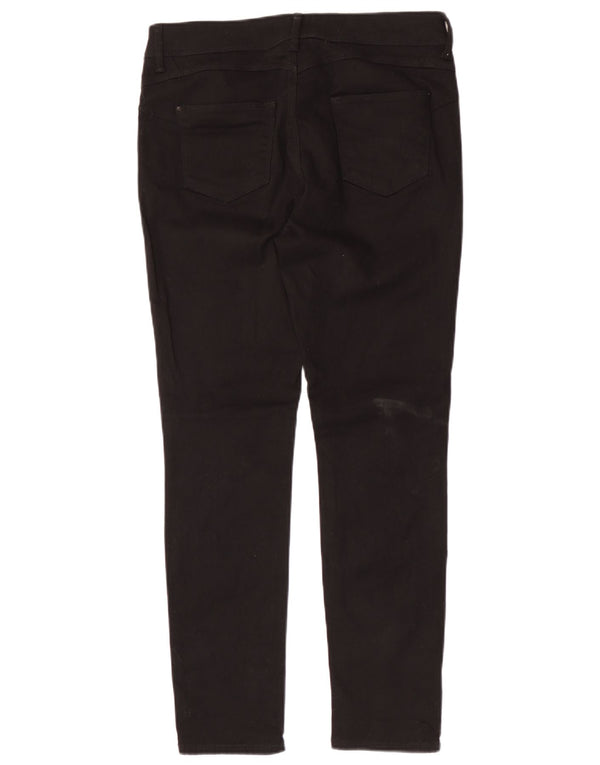 Marks & Spencer Womens Sculpt Lift Casual Trousers UK 14 Medium W30 L29 Bla
