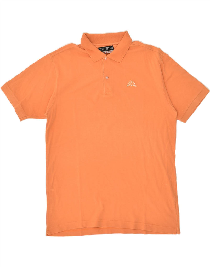 KAPPA Mens Polo Shirt Large Orange Cotton | Vintage Kappa | Thrift | Second-Hand Kappa | Used Clothing | Messina Hembry 