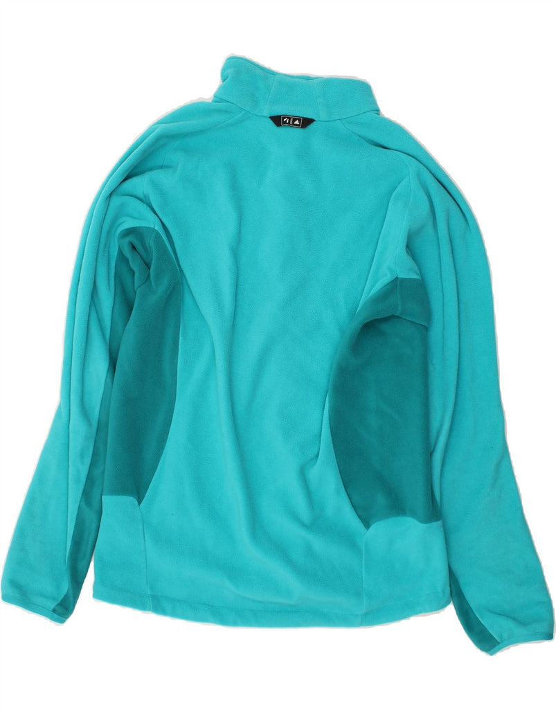 ADIDAS Womens Fleece Jacket EU 42/44 Large Turquoise Polyester | Vintage Adidas | Thrift | Second-Hand Adidas | Used Clothing | Messina Hembry 