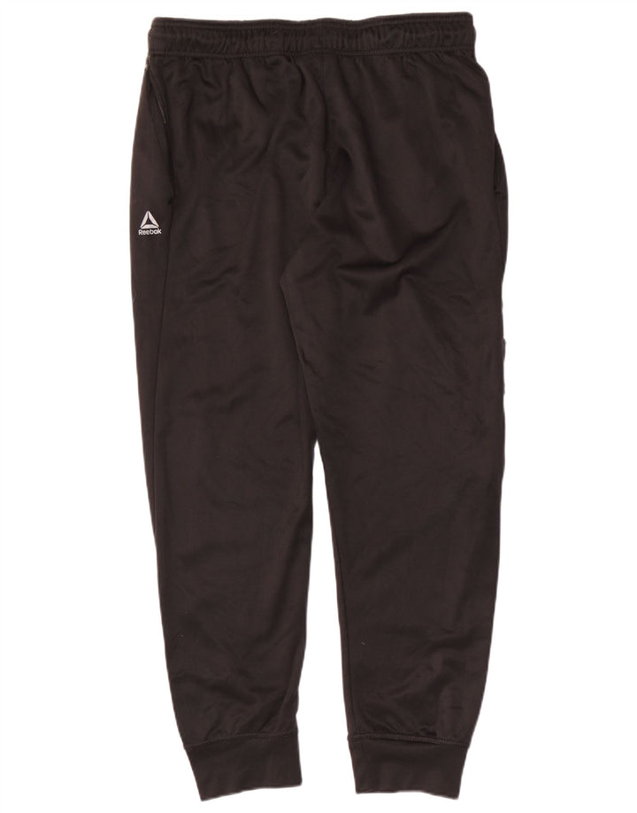 REEBOK Mens Tracksuit Trousers Joggers Large  Black Polyester