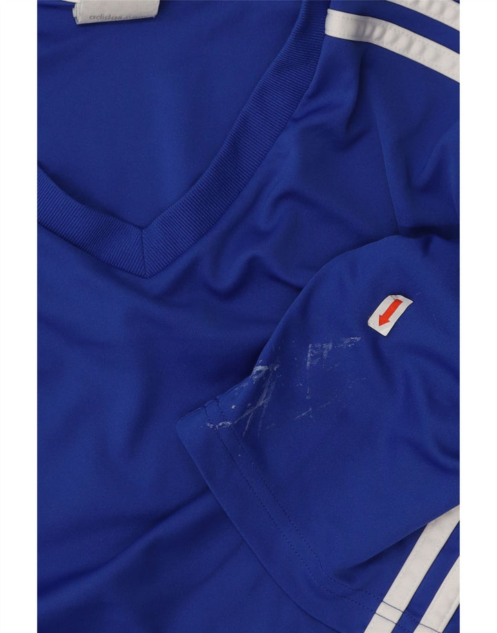ADIDAS Mens Climalite T-Shirt Top Large Blue Polyester