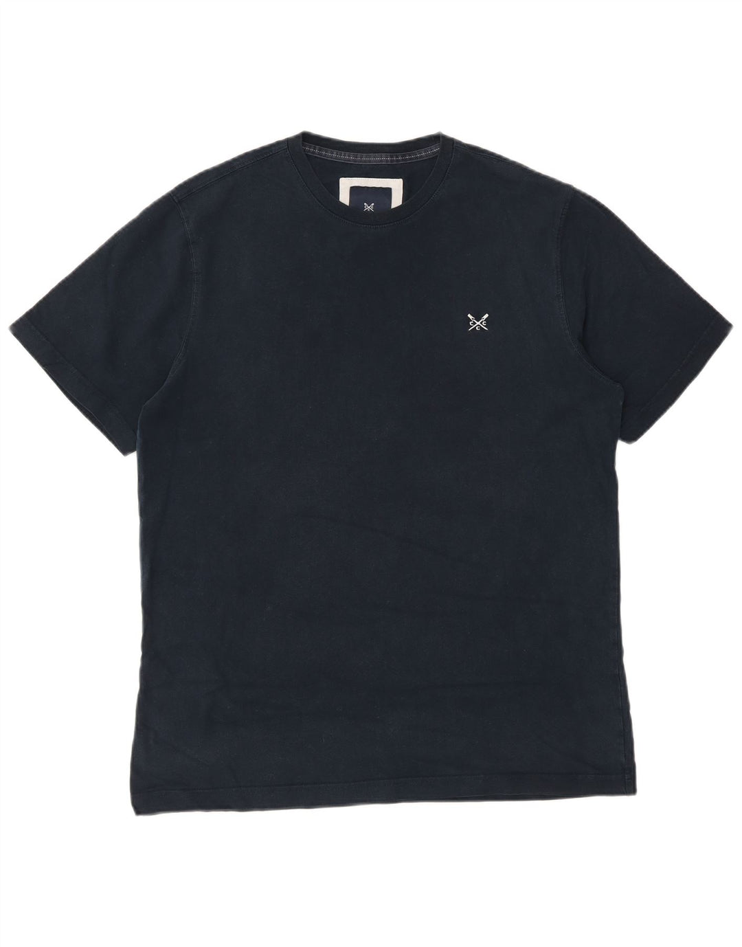 Crew Clothing Mens T-Shirt Top Large Navy Blue Cotton