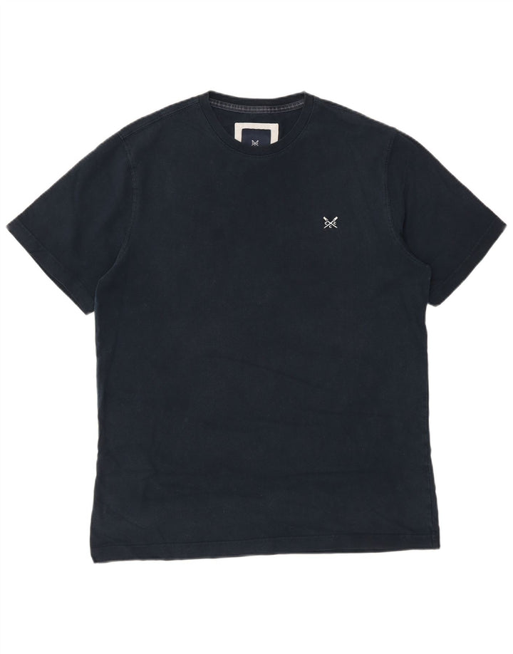 Crew Clothing Mens T-Shirt Top Large Navy Blue Cotton