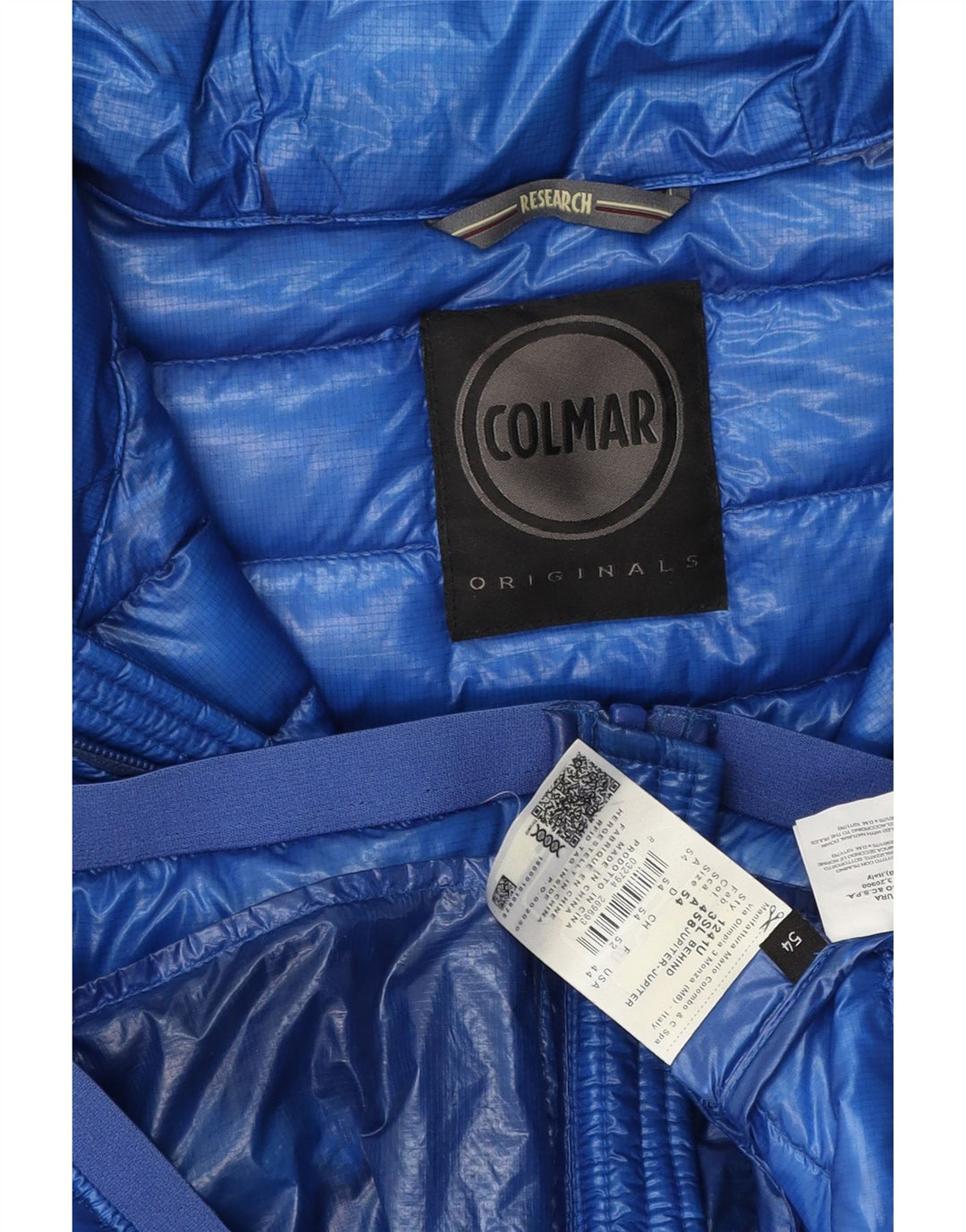 Colmar Mens Hooded Padded Jacket IT 54 Large Blue Polyester