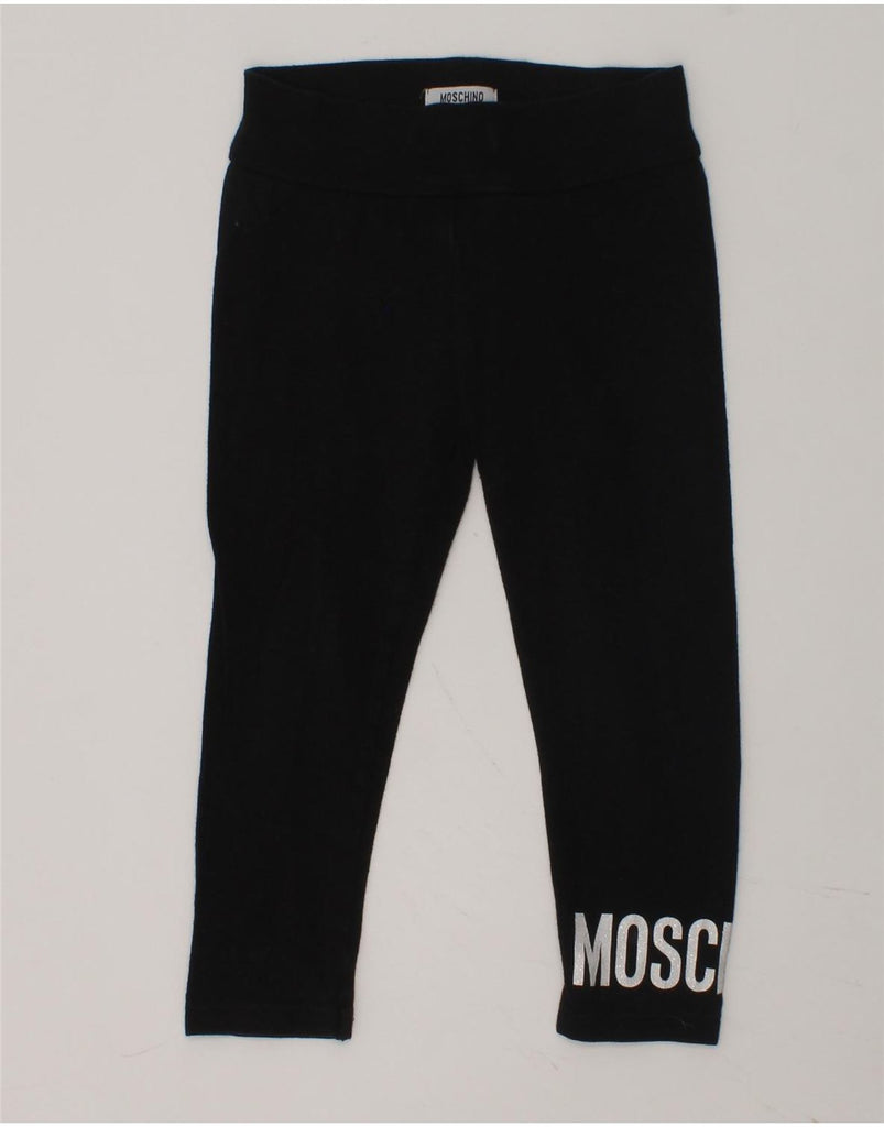MOSCHINO Baby Boys Graphic Tracksuit Trousers 12-18 Months Black Cotton | Vintage Moschino | Thrift | Second-Hand Moschino | Used Clothing | Messina Hembry 