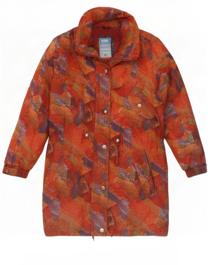 C&A Womens Abstract Pattern Windbreaker Coat UK 14 Large Multicoloured
