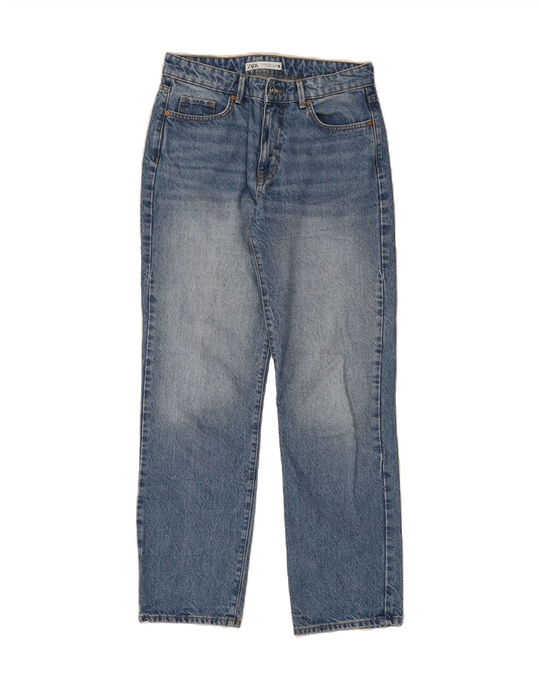 ZARA Womens Straight Jeans EU 38 Small W28 L31 Blue Cotton Vintage Zara and Second-Hand Zara from Messina Hembry 