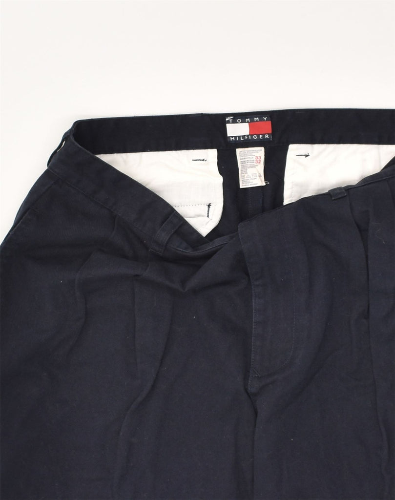 TOMMY HILFIGER Mens Pegged Chino Trousers W33 L32  Navy Blue Cotton | Vintage Tommy Hilfiger | Thrift | Second-Hand Tommy Hilfiger | Used Clothing | Messina Hembry 