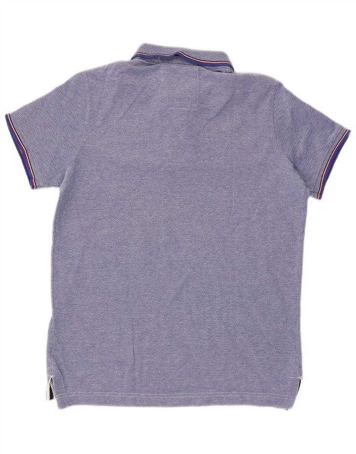 Superdry Mens Polo Shirt Medium Blue Striped